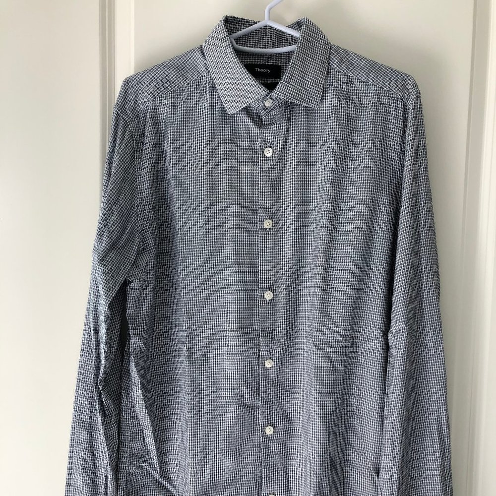 Theory Houndstooth Dress Shirt 15.5L